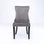 Ensemble de 2 chaises de salle à manger rembourrées à oreilles, surpiqûres cloutées, pieds en bois massif-805395228-805395200