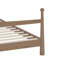 Lit très grand de style Mid-Century avec structure en bois et tête de lit tapissier Boucle, brun-110603042