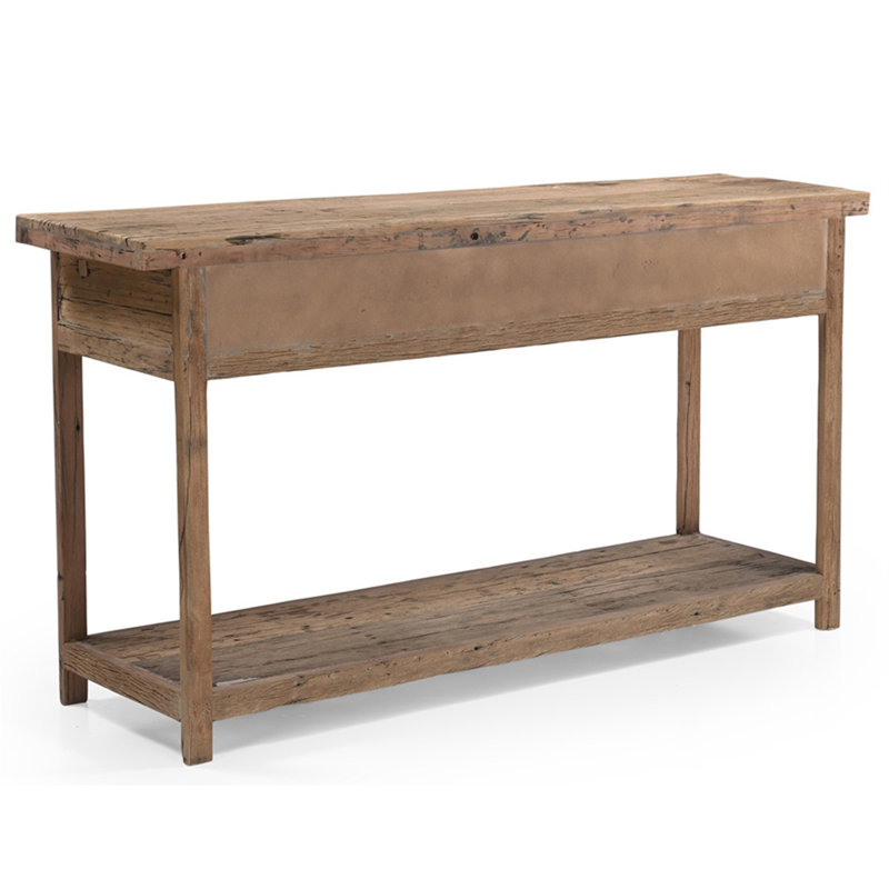 Console avec tiroirs, bois