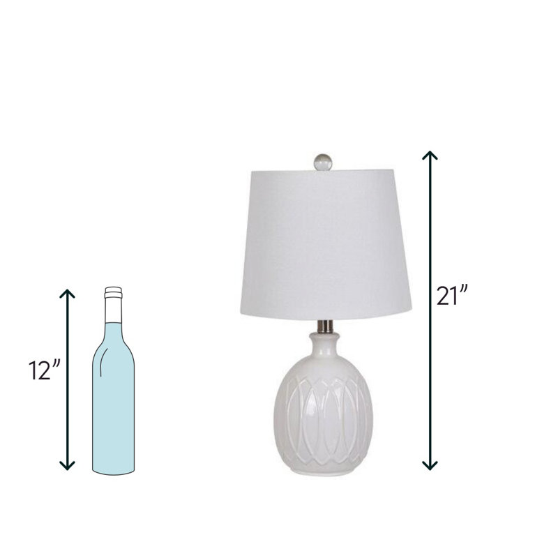 Lampe de table 21 po Chyler, Blanc