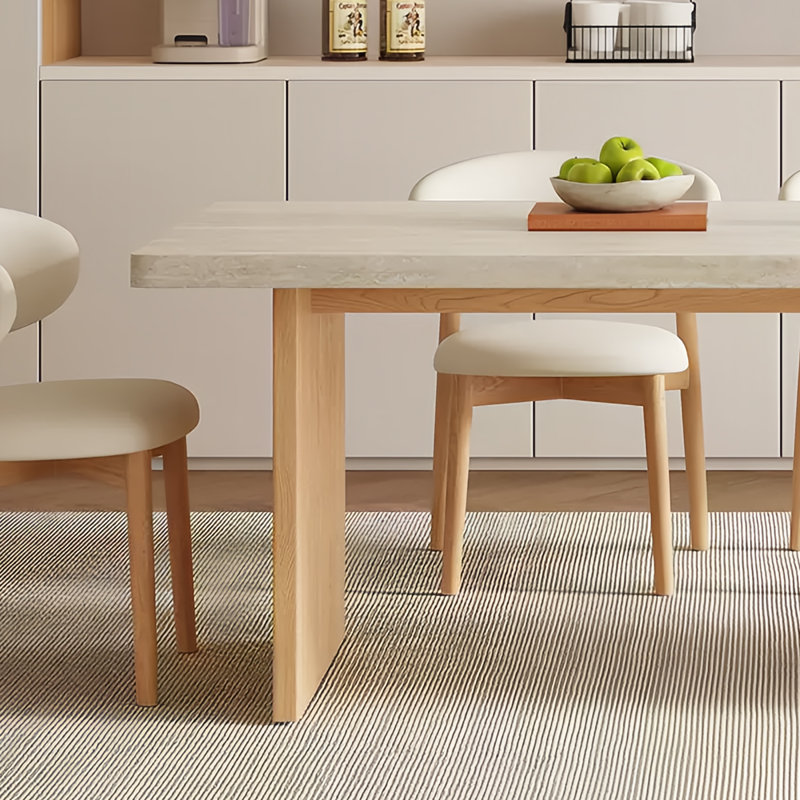 Table de salle à manger rectangulaire moderne, H 29,92 po x l 55,12 po x P 31,5 po