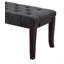 Banc capitonné Linon, tissu, gris-727852120