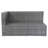 Ensemble de canapé modulaire de patio 8 pièces gris avec boîte de rangement et plateau de table en verre transparent