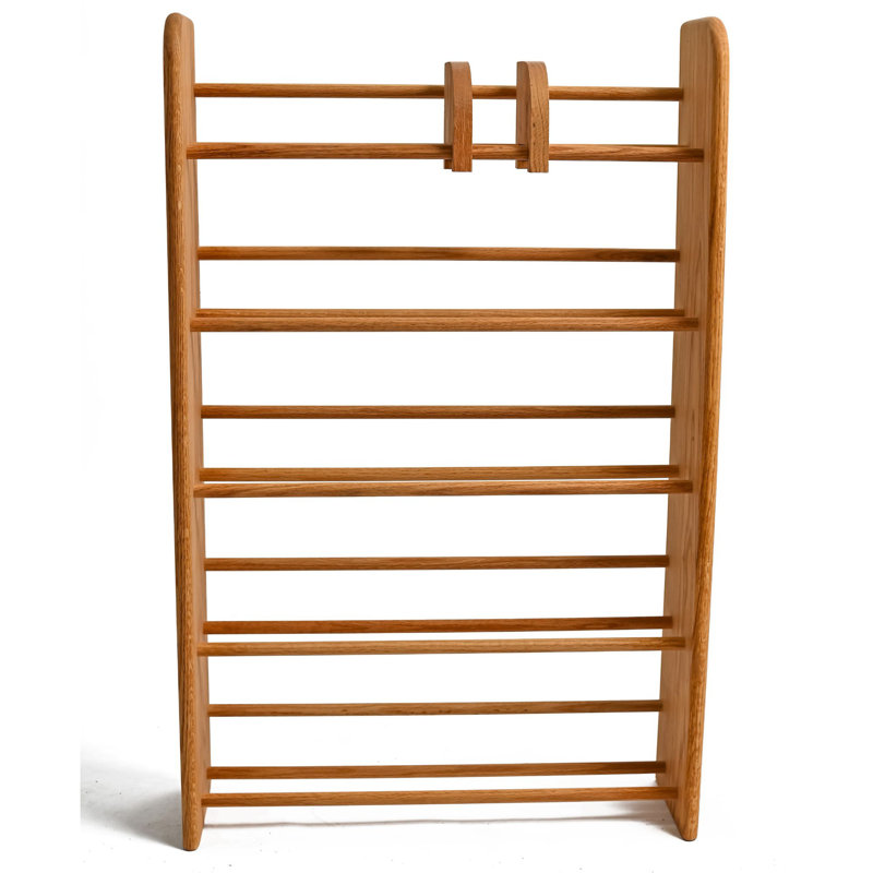 Dowel-Style Wooden CD Rack - 01 Series, Natural, 37.25" H x 24.25" W x 7.25" D