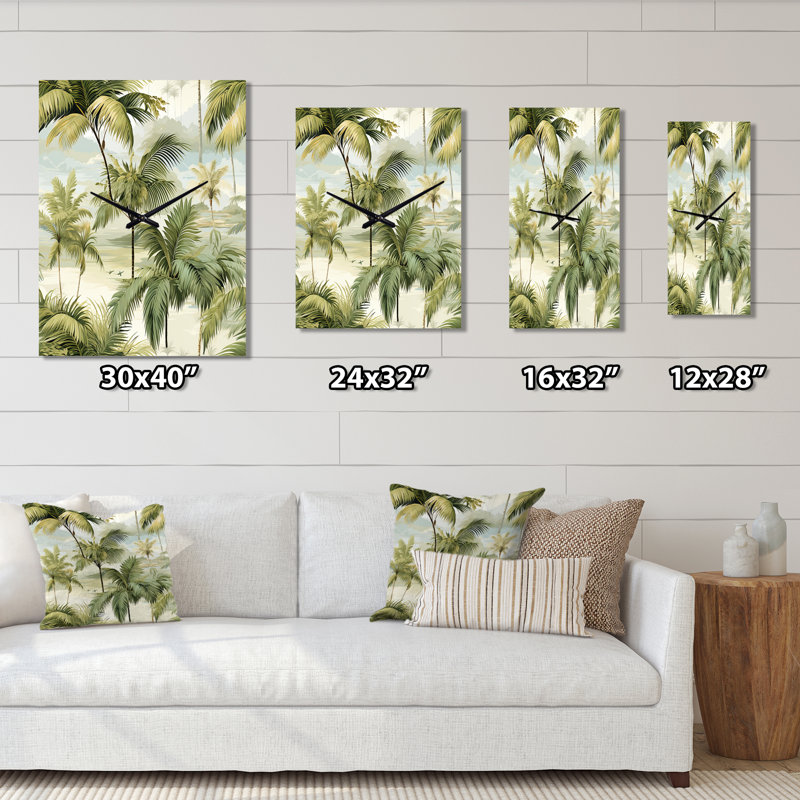 Jamilya - Horloge murale tropicale, Grand