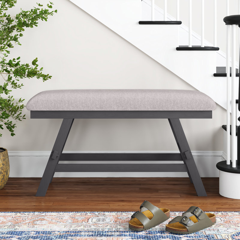 Banc de salle à manger Aljona Eton, H 26 po x l 48 po x P 16 po