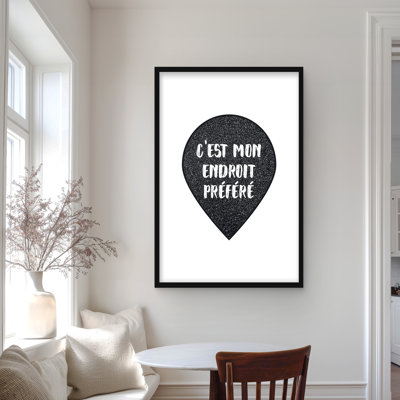 It's my favorite spot - Kitchen Black Framed Matted Print