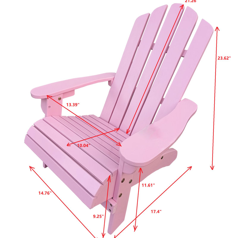 Chaise rose en bois massif pour - Patio polyvalent, porche, terrasse, jardin, bord de piscine, confortable, style facile à assembler, confortable intérieur et extérieur, emplacements, assemblage