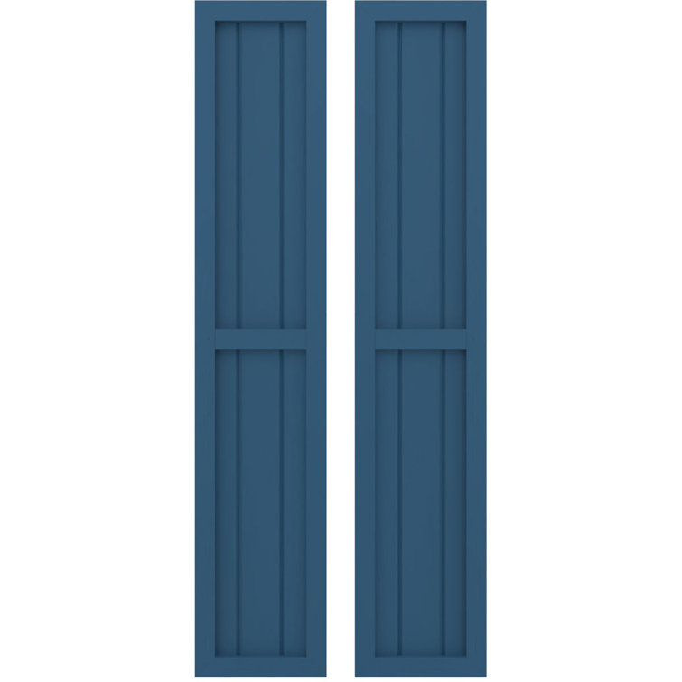 Americraft Two Equal Panel Framed Board-n-Batten Shutters (Per Pair)