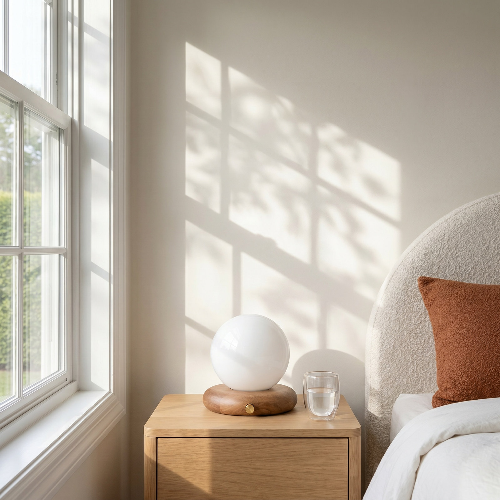 Reve Solid Wood Globe Lamp
