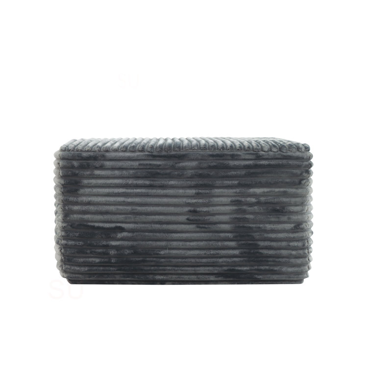 373-001/Ottoman//Plush, Gray