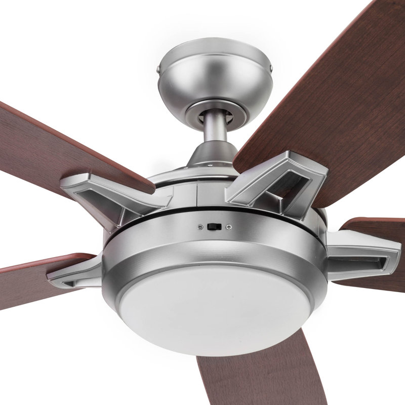 Hitchings 52'' Smart Home Ceiling Fan with LED Lights and Remote Included, Pewter