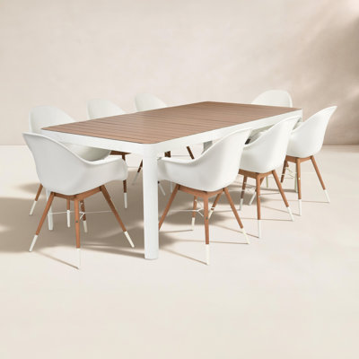 Elian 82" Teak Patio Dining Set