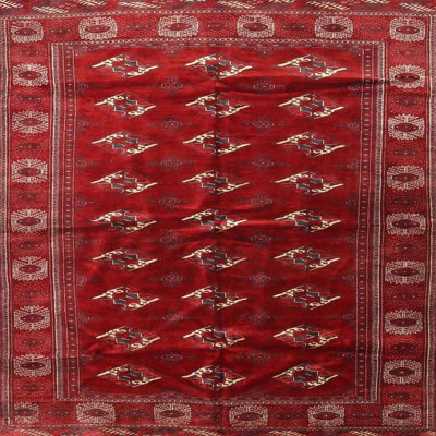 Tapis rouge / beige Southwestern