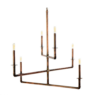 3 Tier Pipe Works Chandelier