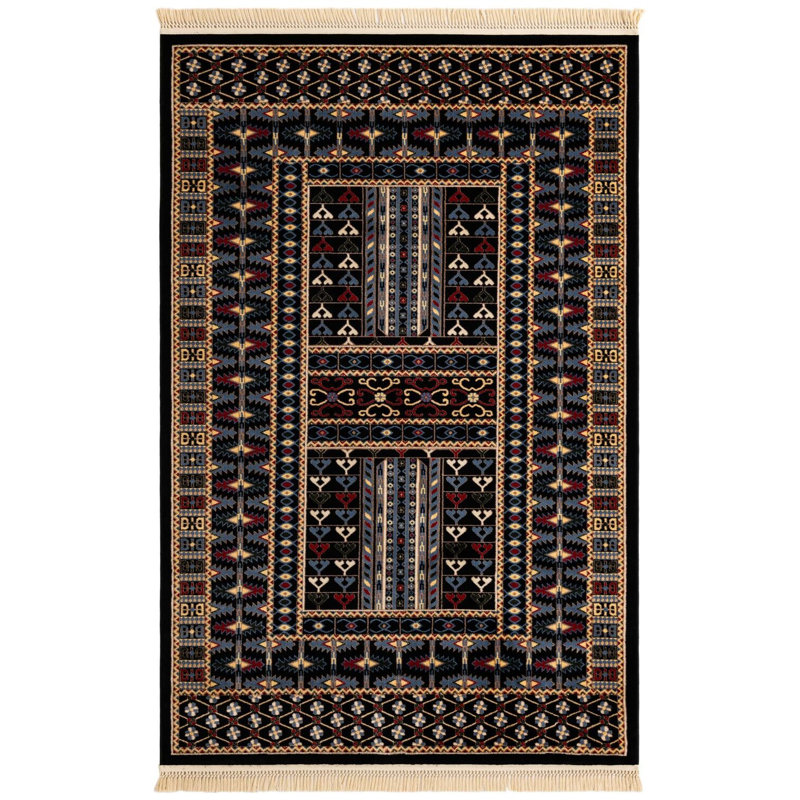 Tapis noir Aucun, Rectangle 5 pi 3 po x 8 pi