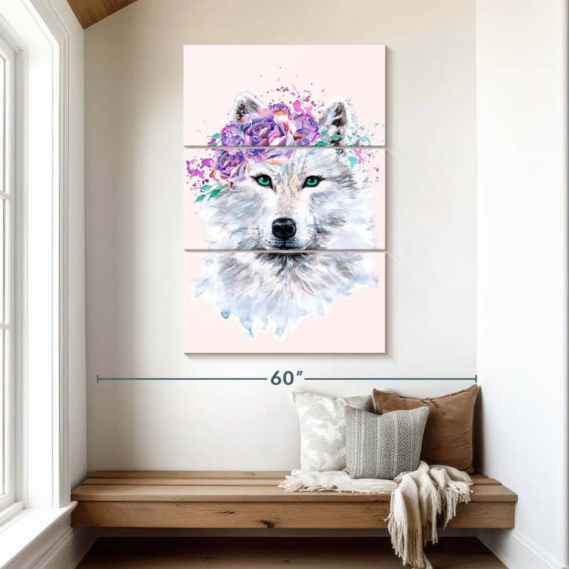 Loup floral Brampt, H 50 po x l 32 po