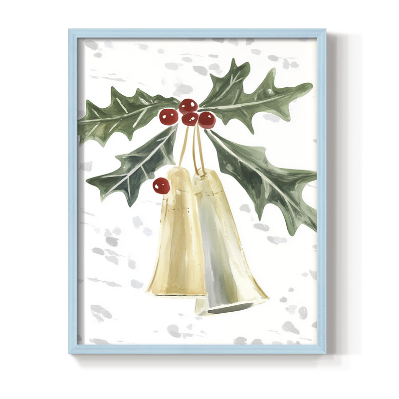 «Christmas Holiday Art», reproduction encadrée cmxxi - bois massif, H 15 po x l 12 po, Bleu