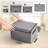 Large 42 Quarts Fabric Storage Bins With Lids [2-Pack] Linen Collapsible Foldable Storage Cubes, Closet Organizer Containers Boxes With Handles For Home Office (16.7 X 12 X 12, Gray)