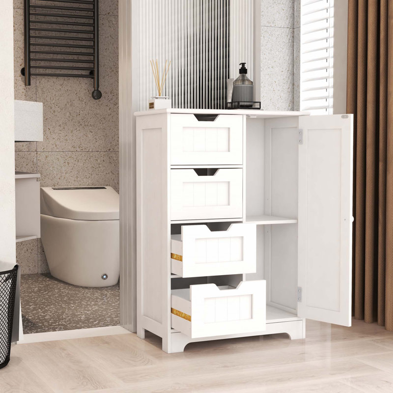 Armoire de rangement autoportante avec tablettes réglables