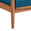 Teak Brown 4-Piece Wood Outdoor Patio Conversation Seating Set With Dark Teal Cushions