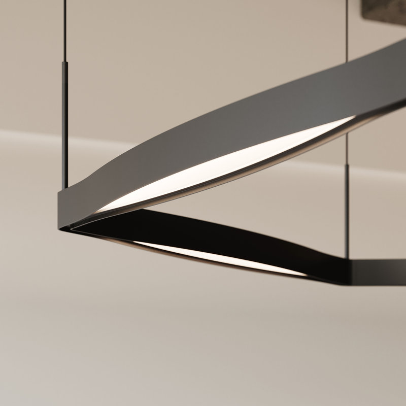 Ola 6 - Light LED Pendant, Satin Black