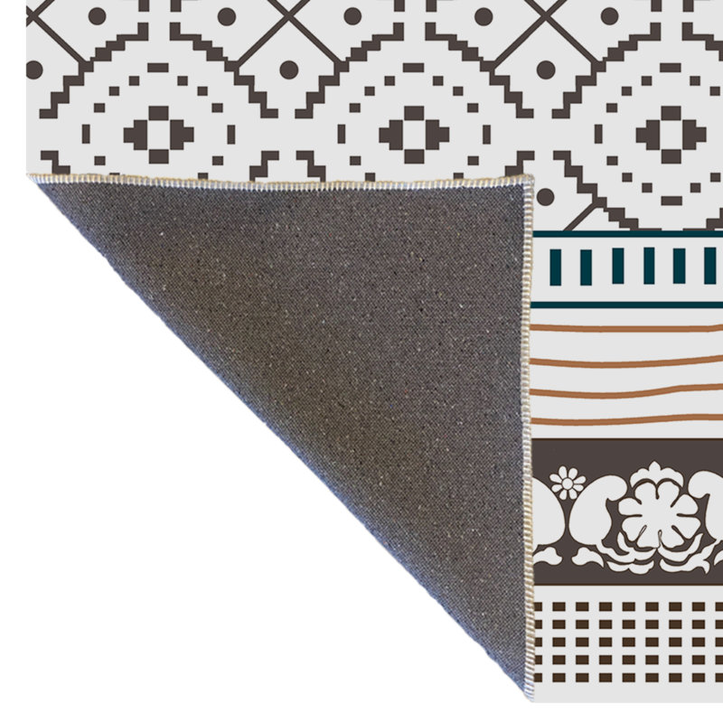 Corra Performance Washable Geometric Indoor / Outdoor Rug, Runner 3'3" x 8'2"