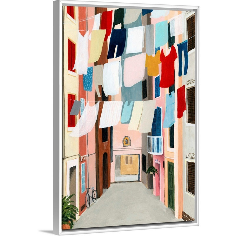 « Laundry Day II » par Grace Popp-impression sur toile, Toile blanche encadrée, H 38 po x l 26 po x P 1,75 po