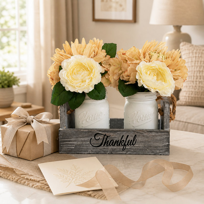 Centre de table Coon Mason, Blanc