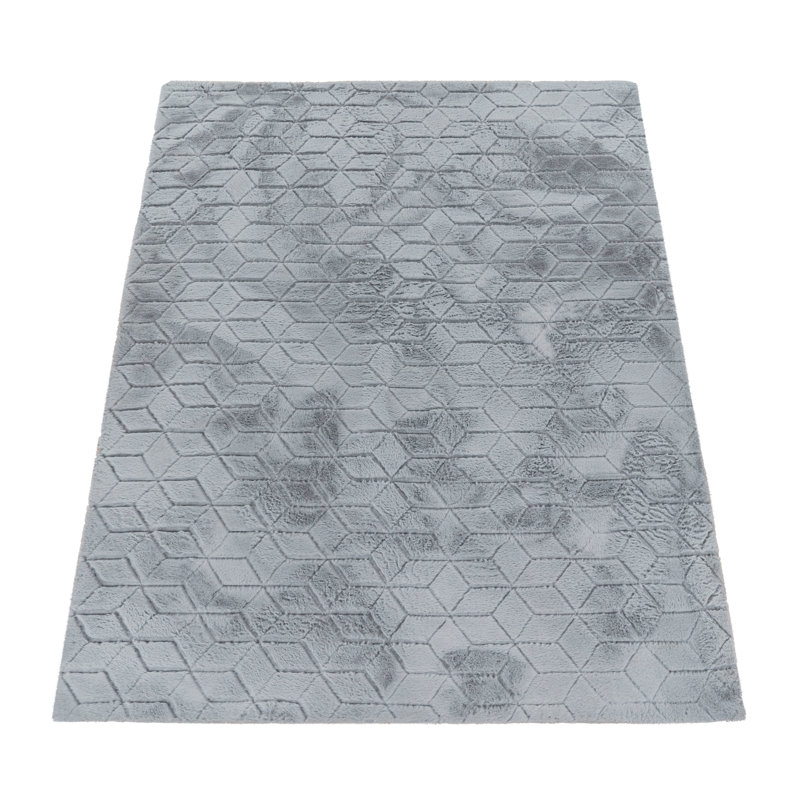Pranvi Rectangle Dhurrie, Light Grey, Rectangular 200cm x 280cm