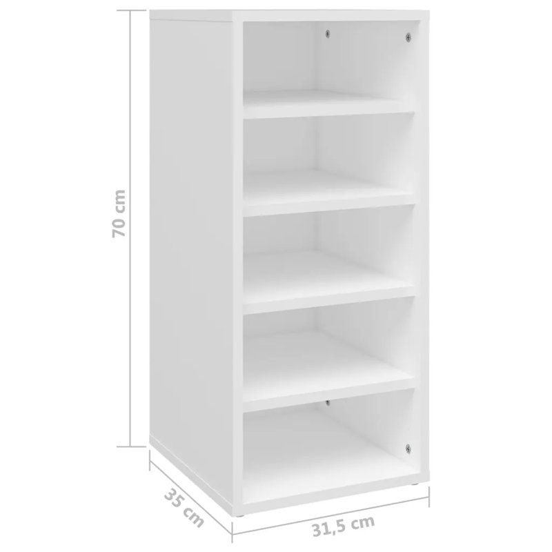 Shoe Cabinet Engineered Wood, White
