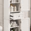 Grande armoire de rangement pour salle de bain, armoire de rangement autoportante avec tiroir et tablette réglable, panneau de fibres à densité moyenne avec finition peinte-352492080