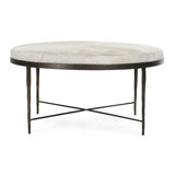 Bose Hide 30" Round Coffee Table Ivory
