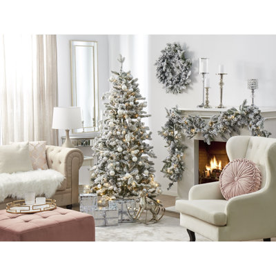 210cm H Lighted Artificial Spruce Christmas Tree