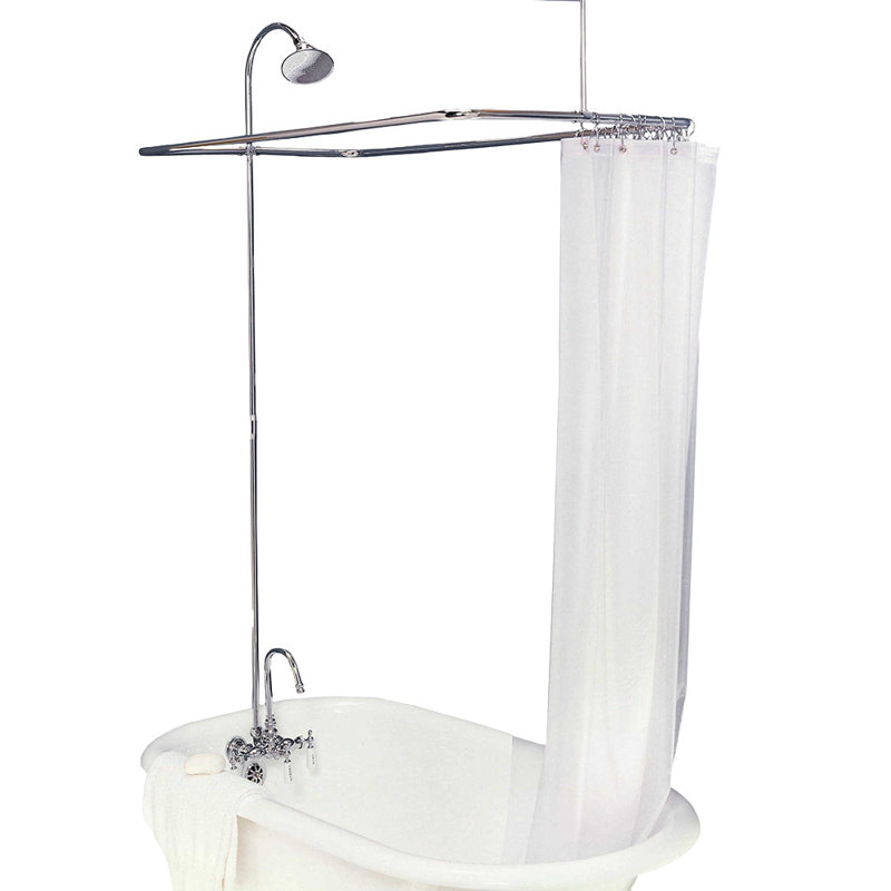 Système de douche Clawfoot Tub Enclosure (P0403) par Strom Living, Chrome