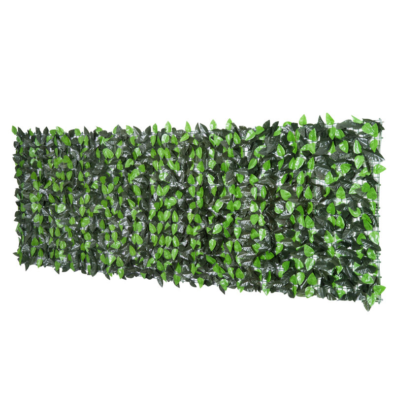 Hillsg Artificial Leaf Hedge Screen 3M x 1M Light Green and Dark Green