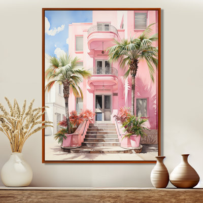 Zelpha Pink Miami Artful Facades II - Miami Wall Art