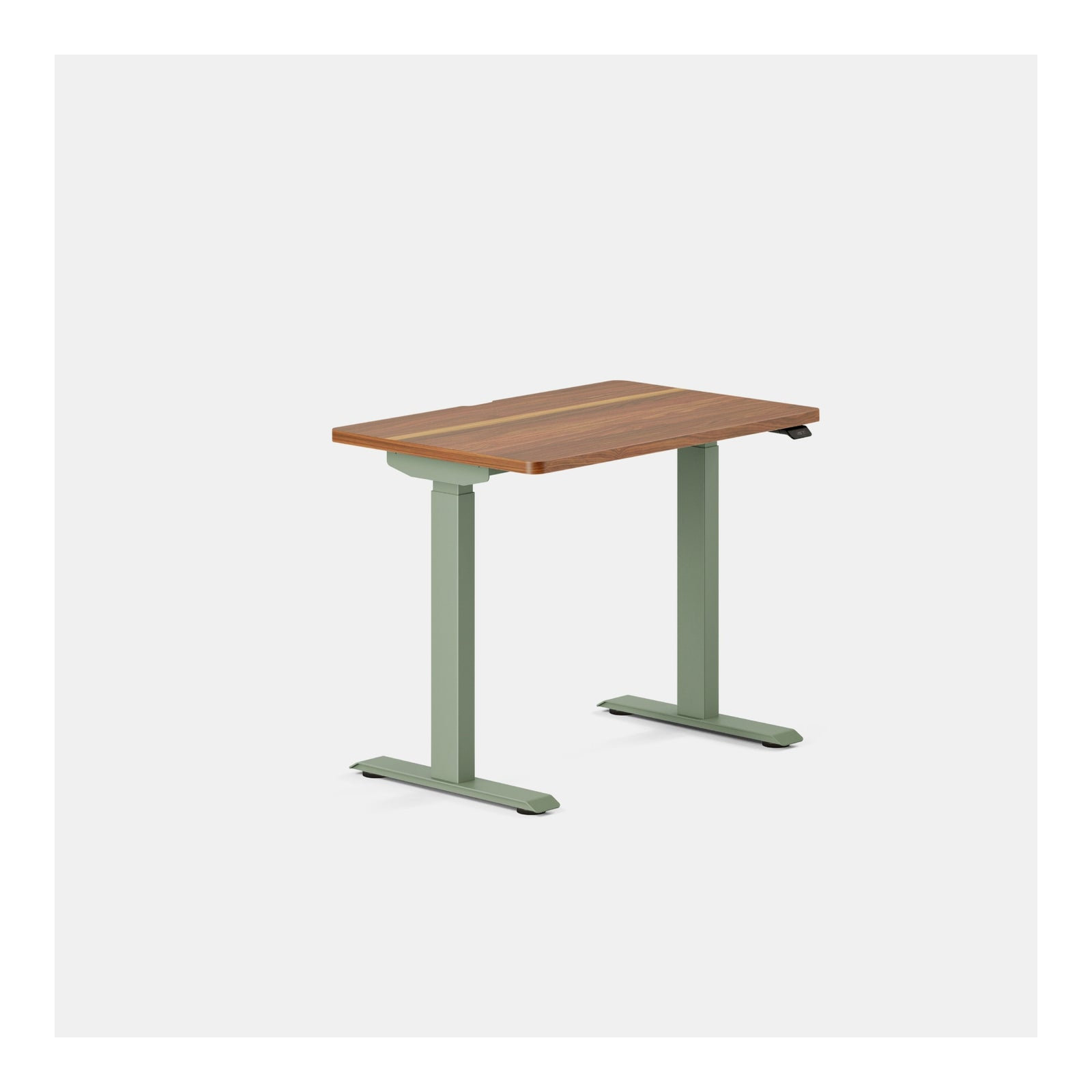 Duo Standing Desk, 47.3" H x 36" W x 24" D, Sage, Walnut