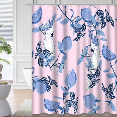 Rideau de douche Sweet Pastel Jungle Parrot Bird