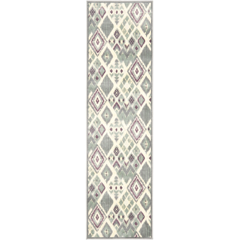 Wentworth Ikat Viscose Hand Woven Area Rug, Rectangle 74 x 229 cm