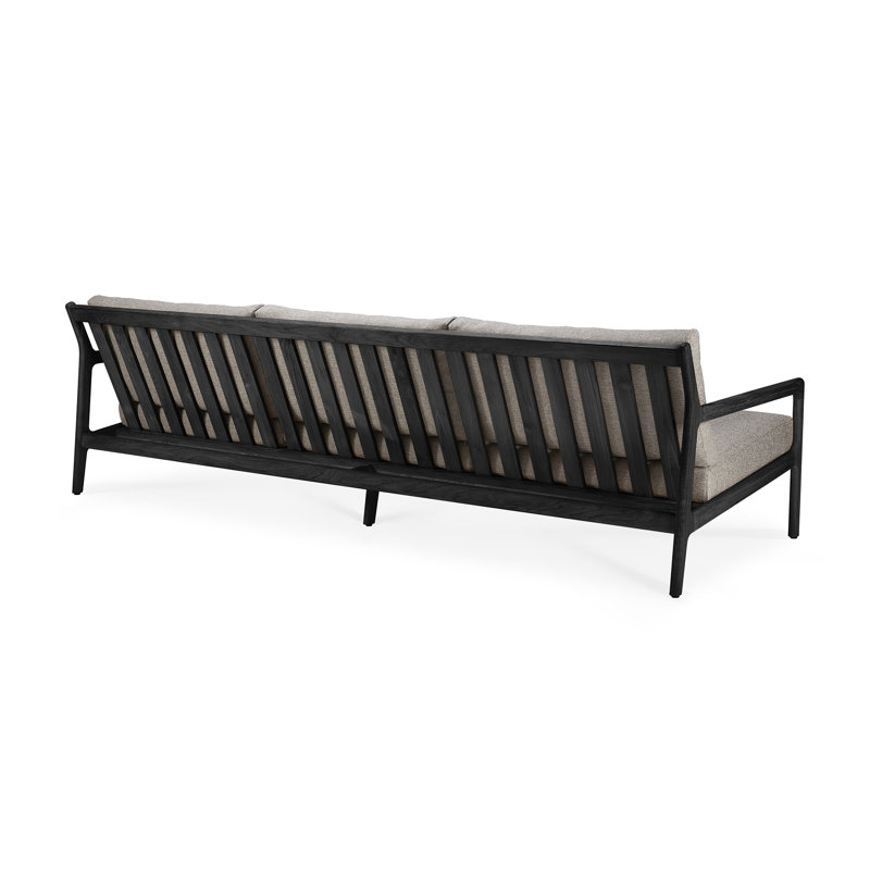 Jack Outdoor 4 - Seat Patio Sofa, Teak Black, Natural
