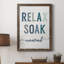 Relax Soak Unwind - cadre photo, art textuel sur toile-231070138-231070117
