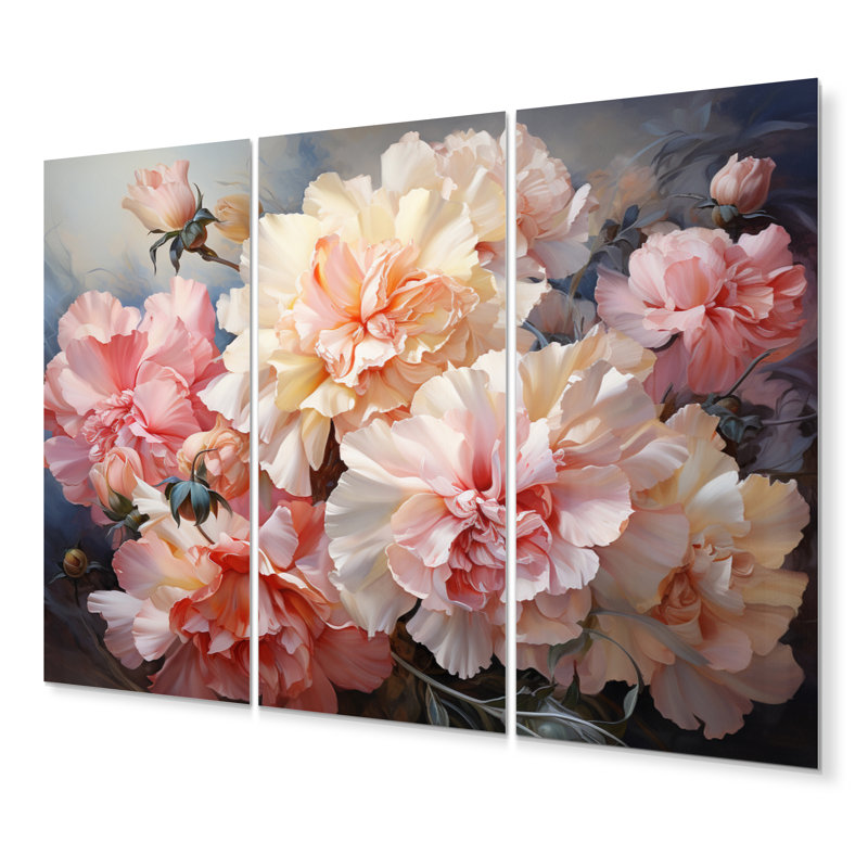 Sebastien - Ensemble d'art mural floral en métal