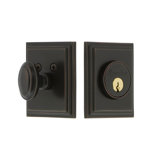 Carre Single Cylinder Deadbolt with Square Rosette