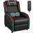 Faux Leather PC & Racing Game Chair with RGB LED Lights and Massage Lumbar Support-469313376