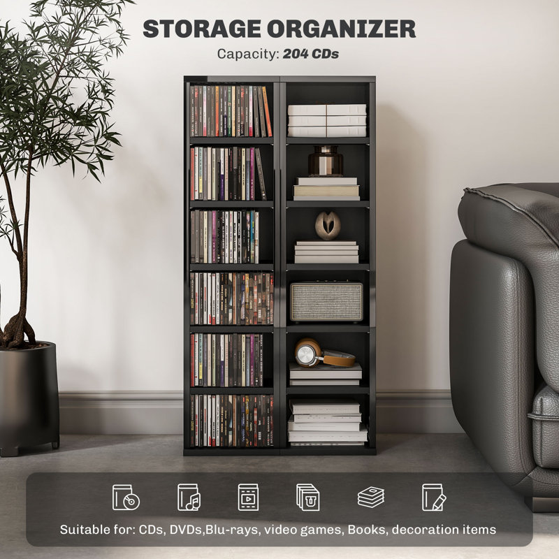 88.5cm H Media Shelves