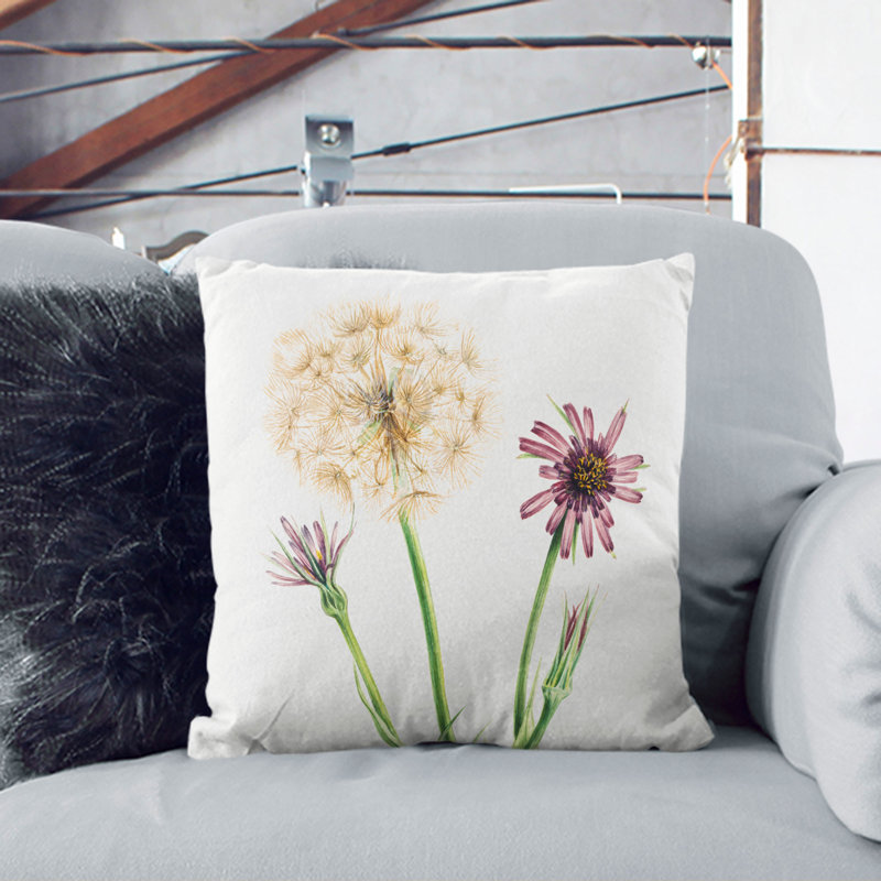 Salsify Scatter Cushion, Black, 40cm H x 40cm W x 15cm D