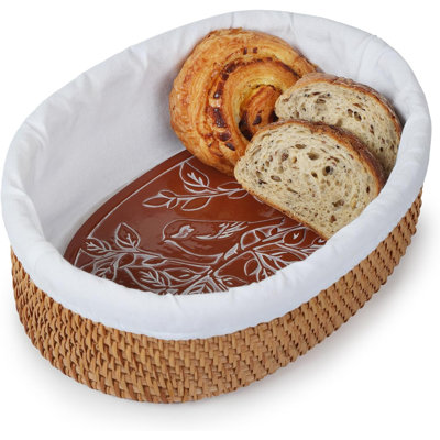 Bread Insulated Basket, Corn Tortilla Insulated Basket, Wicker Bread Basket, Housewarming Gift Basket