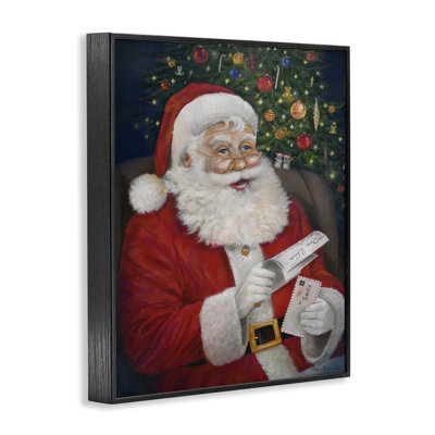 Merry Santa Claus Canvas Wall Art by Ruane Manning