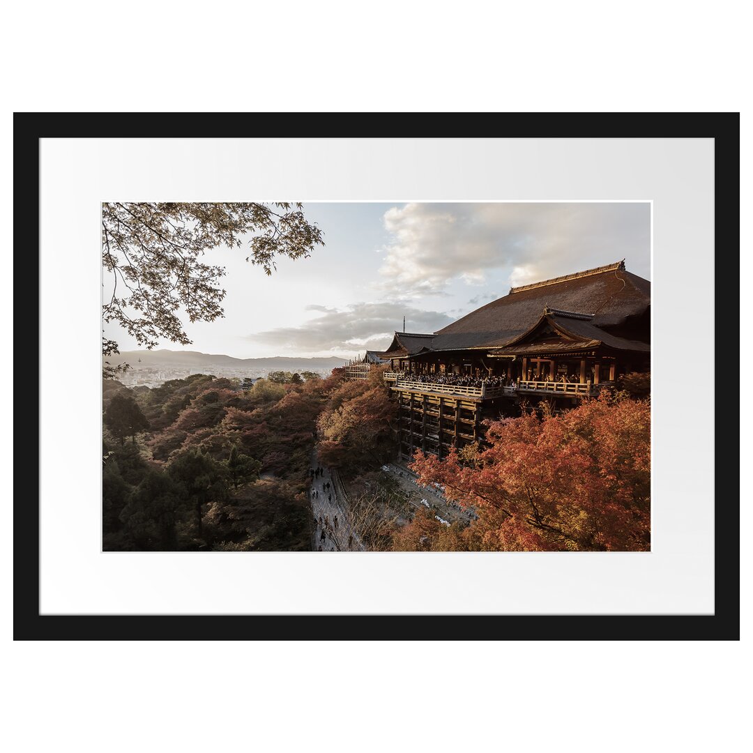 Gerahmtes Poster Kiyomizu-Dera Tempel in Kyoto